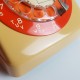 Rare téléphone Socotel S63 cadran rotatif bicolore beige et orange avec écouteur