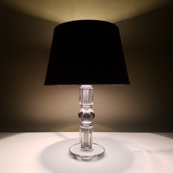 Petite lampe Art déco cristal dans le gout de Jacques Adnet