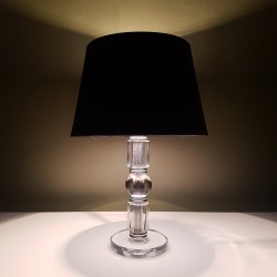 Petite lampe Art déco cristal dans le gout de Jacques Adnet