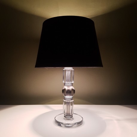 Petite lampe Art déco cristal dans le gout de Jacques Adnet