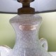 Lampe en ceramique à anses email craquelée et dorures Accolay