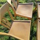 Ensemble de 4 chaises bistrot en bois clair Marque française vintage STELLA