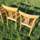 Ensemble de 4 chaises bistrot en bois clair Marque française vintage STELLA