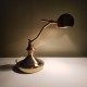 Lampe de bureau en laiton abat jour rouleau dite de notaire ou banquier