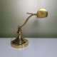 Lampe de bureau en laiton abat jour rouleau dite de notaire ou banquier