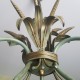Lustre en métal à décor de bouquet de blé