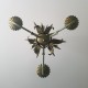 Lustre en métal à décor de bouquet de blé