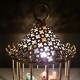 Lampe a poser ou suspendre cage oiseaux tole perforée