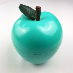 Pomme plastique bleue seau à glaçons vintage