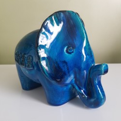 Tirelire éléphant en céramique Aldo Londi pour Bitossi Italie