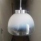 Suspension Globe en verre du Murano et chrome vintage 1970 (no Mazzega)