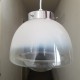 Suspension Globe en verre du Murano et chrome vintage 1970 (no Mazzega)