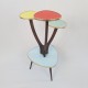 Sellette Porte plante vintage Formica piétement tripode