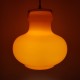 Suspension globe en opaline orange vintage