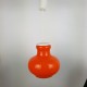 Suspension globe en opaline orange vintage