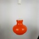 Suspension globe en opaline orange vintage