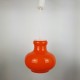 Suspension globe en opaline orange vintage