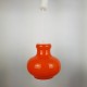 Suspension globe en opaline orange vintage