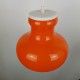 Suspension globe en opaline orange vintage