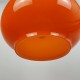 Suspension globe en opaline orange vintage