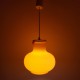 Suspension globe en opaline orange vintage