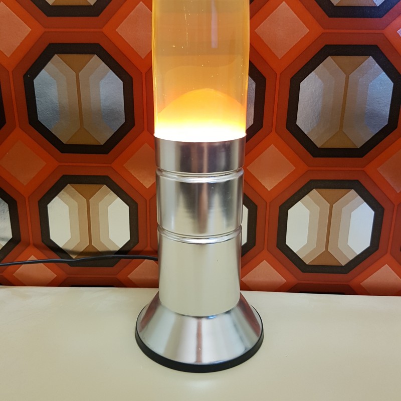 Lampe Lava Magma argenté/jaune-27533