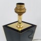 Pied de lampe losange design an 80 noir or Dauphin