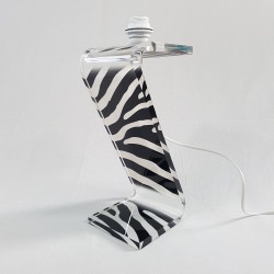 PIed de lampe Z Zebre blanc Design Altuglass