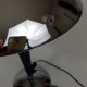 Lampe champignon chromée de style Art Déco