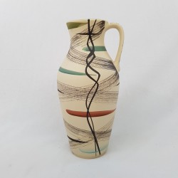 Vase à anse céramique allemande 1950 1960