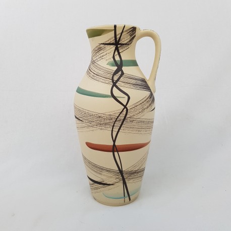 Vase à anse céramique allemande 1950 1960