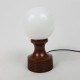 Lampe de chevet pied tulipe marron