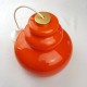 Lustre Globe en verre opaline Orange Vintage