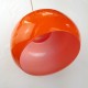 Lustre Globe en verre opaline Orange Vintage