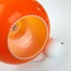 Lustre Globe en verre opaline orange vintage