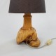 Lampe en bois forme libre dans le style de Alexandre Noll