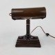 Lampe de bureau style banquier en bakelite marron Altas Appliance Brooklin