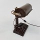 Lampe de bureau style banquier en bakelite marron Altas Appliance Brooklin