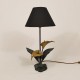 Lampe en bronze a décor de fleur d'arum