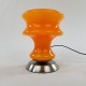 Lampe de style vintage globe en opaline orange