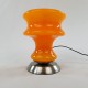 Lampe de style vintage globe en opaline orange