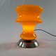 Lampe de style vintage globe en opaline orange