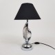 Lampe moderniste en metal chromé