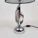 Lampe moderniste en metal chromé