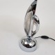 Lampe moderniste en metal chromé