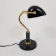 Lampe de bureau avec socle en pierre et opaline noire