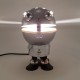 Lampe de chevet ambiance space age vintage robot métal Setco