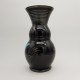 Vase noir décor argent Martin pecheur HEM Michel Herman