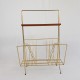 Porte revue acier doré et bois vintage