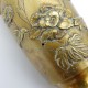 Paire de vases balustre en bronze Japon XIXe Meiji décor d'oiseaux et de fleurs